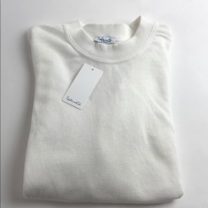 Splendid crop white light sweater